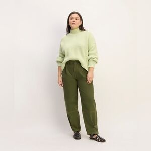 Everlane X Marques Almeida  Canvas Olive Baggy Oversize Barrel Leg Pants 30